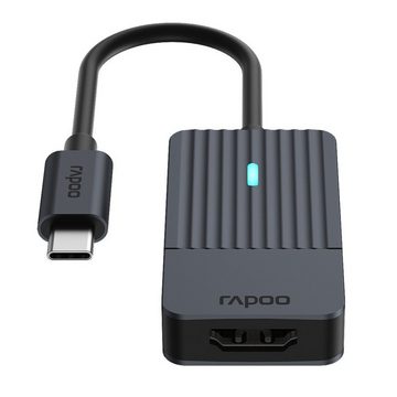 Rapoo UCA-1004 USB-C Adapter, USB-C auf HDMI™, Grau USB-Adapter USB-C zu HDMI, 15 cm