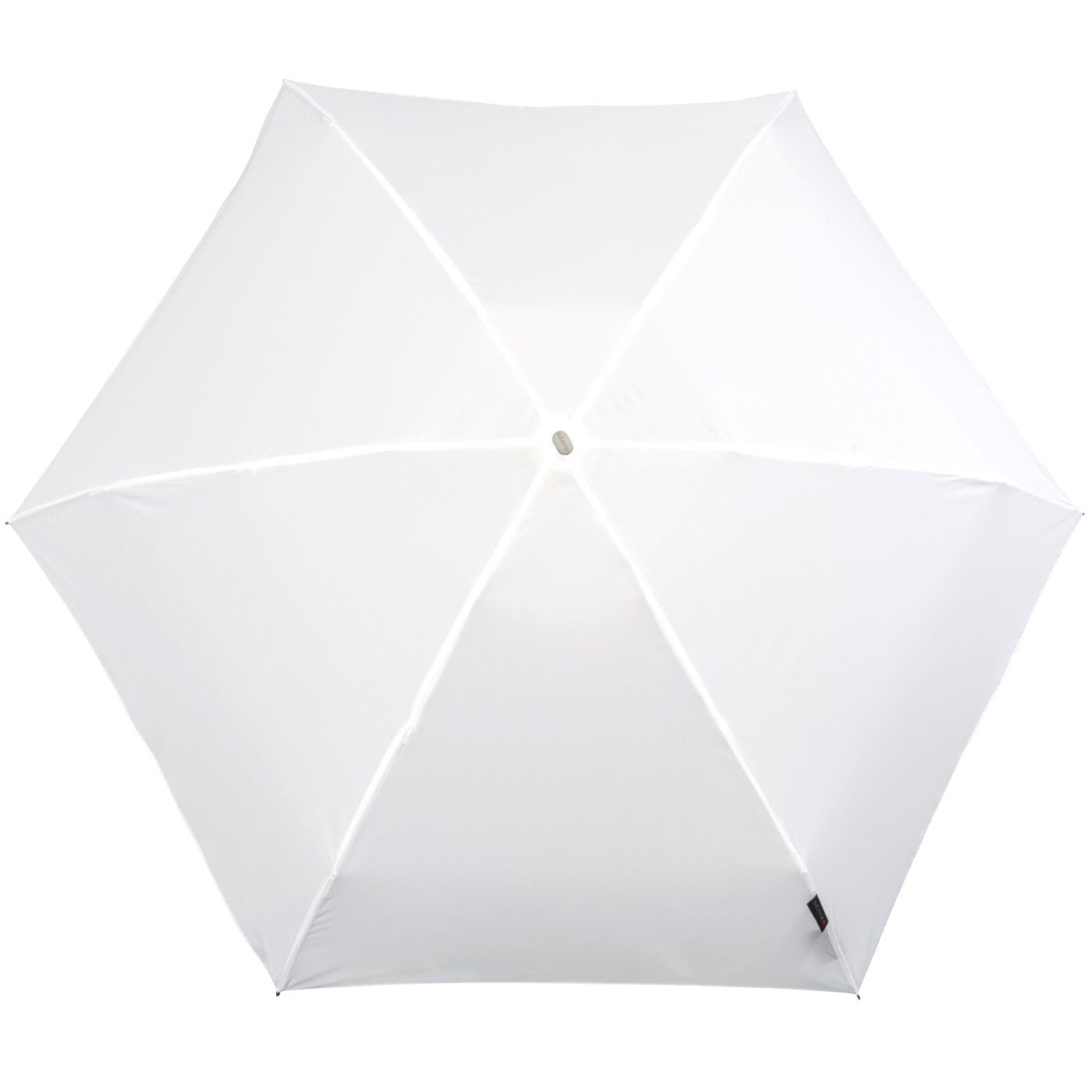 Knirps® Taschenregenschirm winziger Damen-Taschenschirm, für und flach, leicht Travel - weiß die white Handtasche