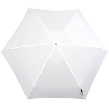 Knirps® Taschenregenschirm winziger Damen-Taschenschirm, leicht und flach, für die Handtasche - Travel weiß white