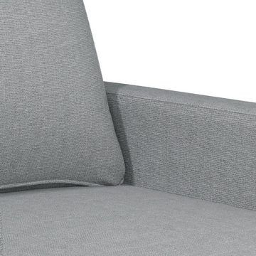 vidaXL Sofa 3-tlg. Sofagarnitur mit Kissen Hellgrau Stoff