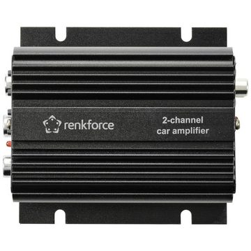 Renkforce 100 W 2-Kanal Auto-Verstärker Auto-Subwoofer (Bluetooth®-/USB-Audiowiedergabe, Lautstärke-/Bass-/Höhen-Regelung)