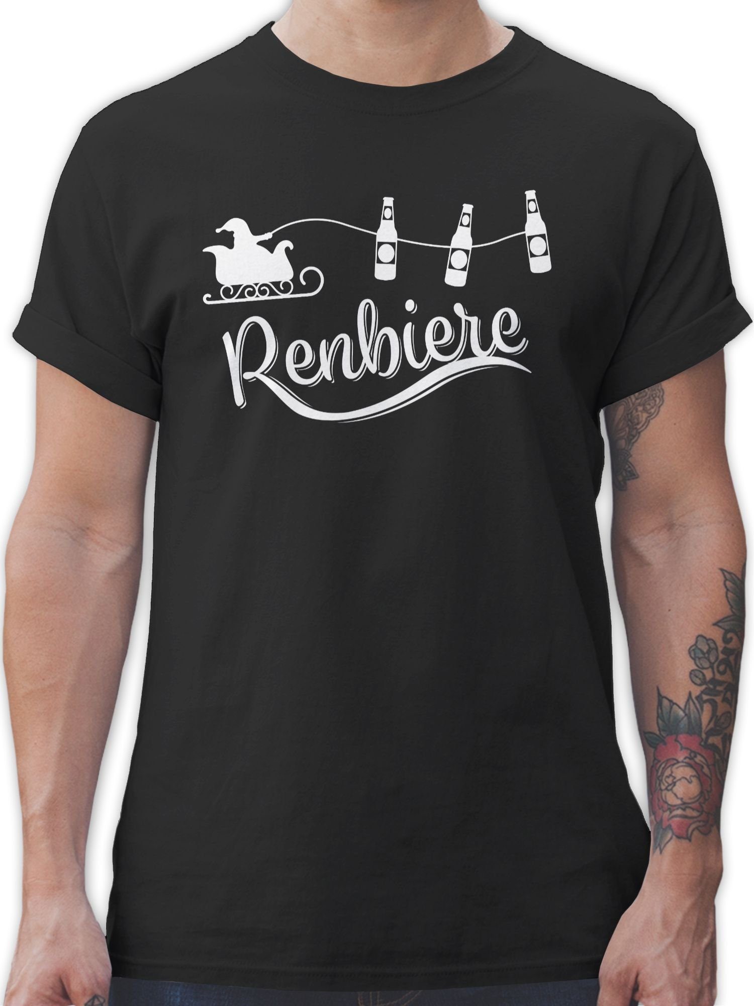 Shirtracer T-Shirt Renbiere Herren & Geschenke Männer 01 Schwarz