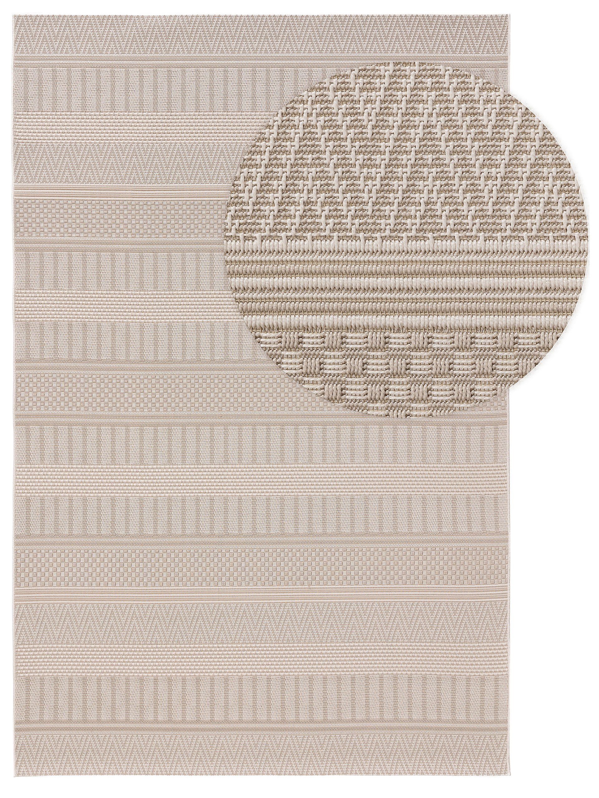 Outdoorteppich Naoto, benuta, rechteckig, Höhe: 6 mm, Kunstfaser,  Berber, Ethno-Style, Wohnzimmer beige