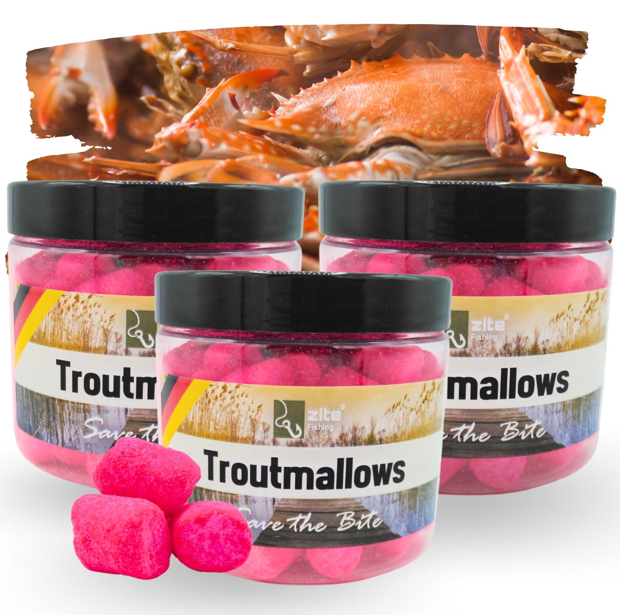 Kunstköder Troutmallows-Set 8 Aromen 3x40g Forellenköder