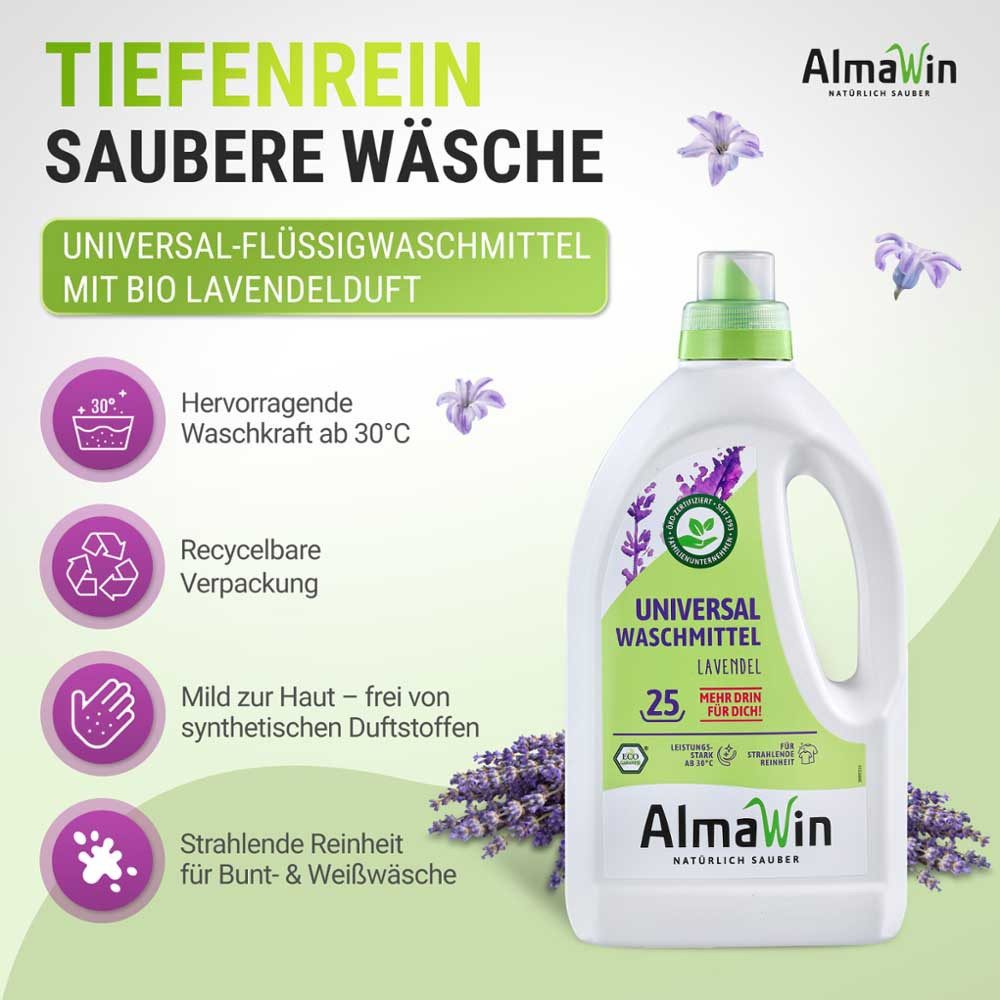 Almawin Flüssiges Waschmittel - 1,5 Liter Vollwaschmittel