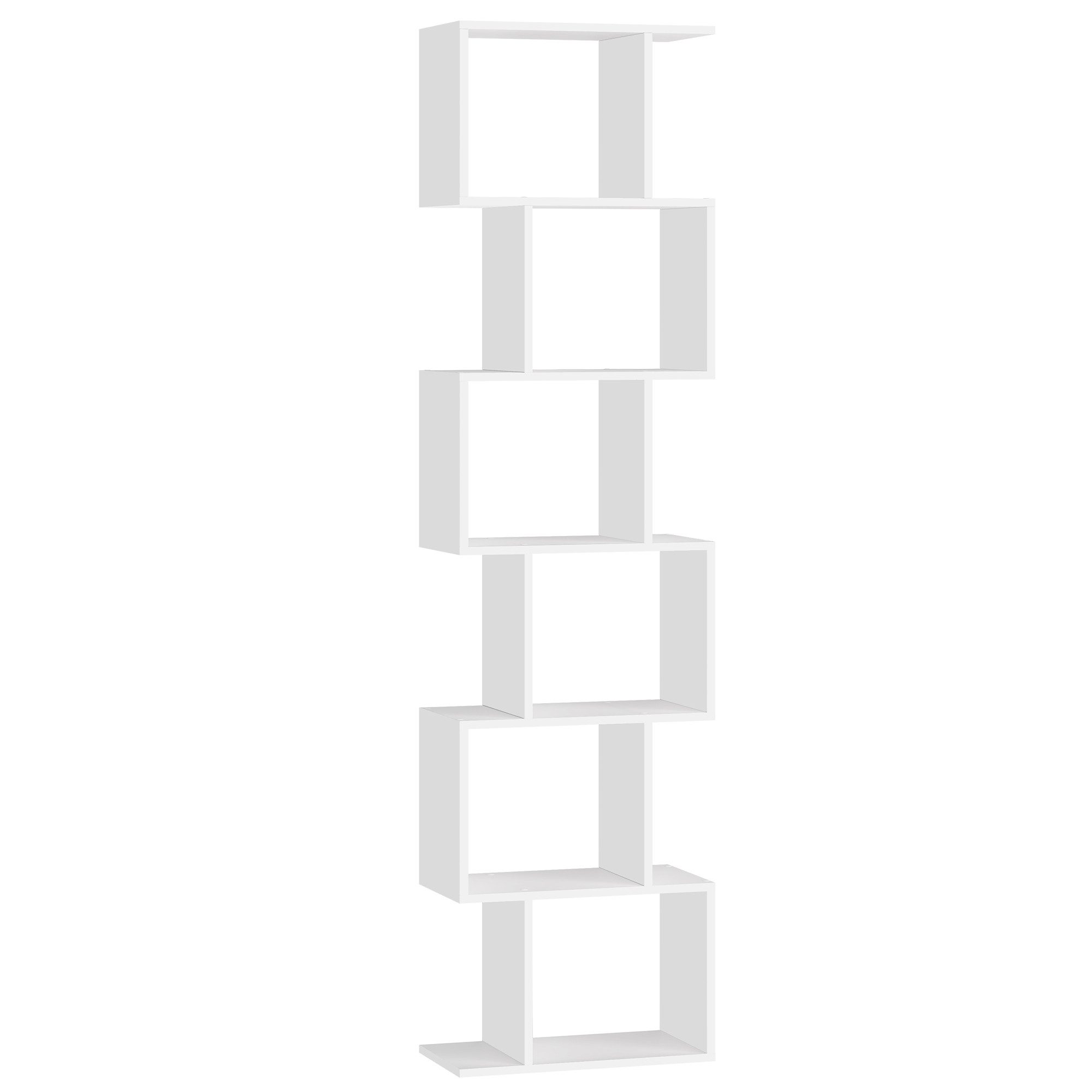 VASAGLE Bücherregal, 6 stöckiges Bücherregal, Standregal, Büroregal, 24 x 40 x 191 cm