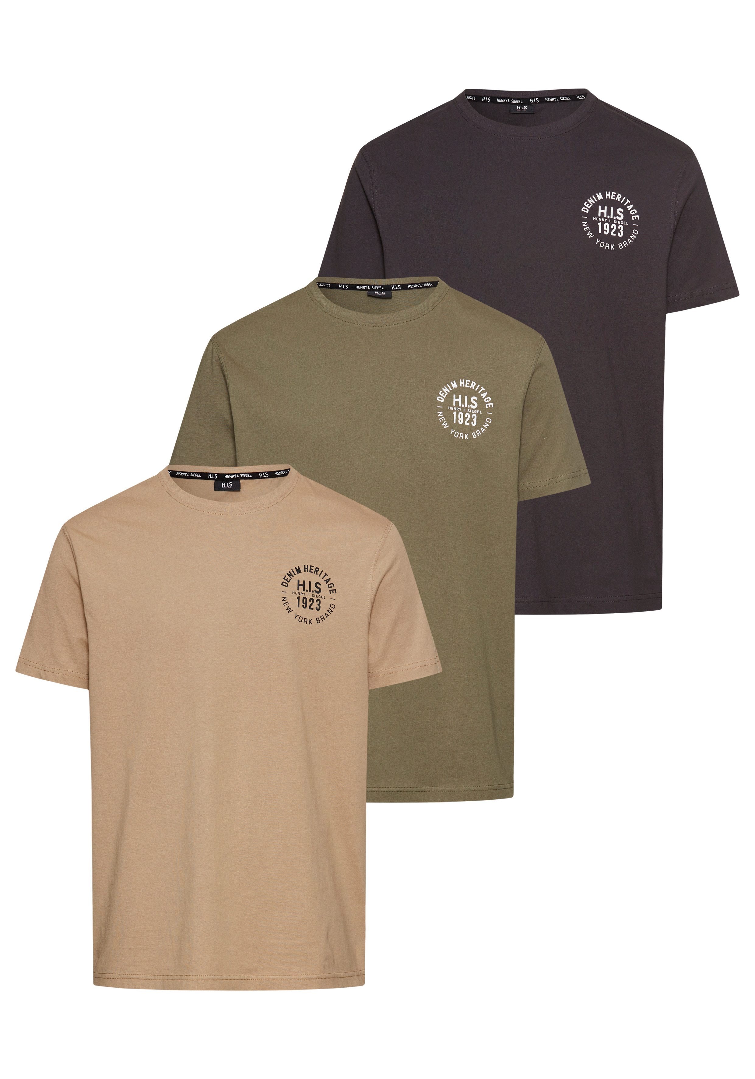 H.I.S T-Shirt (Packung, 3-tlg., 3er-Pack) schmal günstig online kaufen