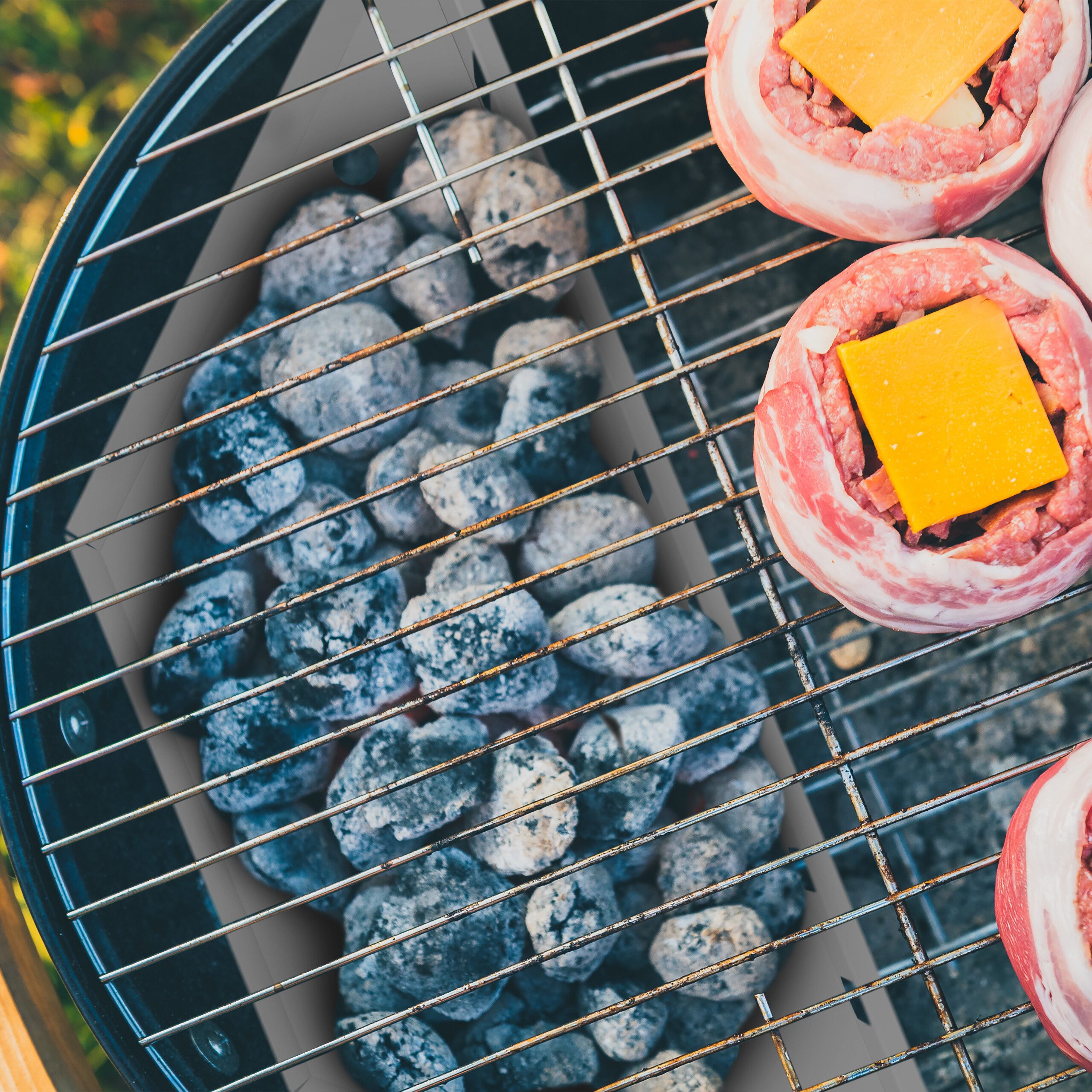 relaxdays Kohlekorb Kugelgrill 2er Set