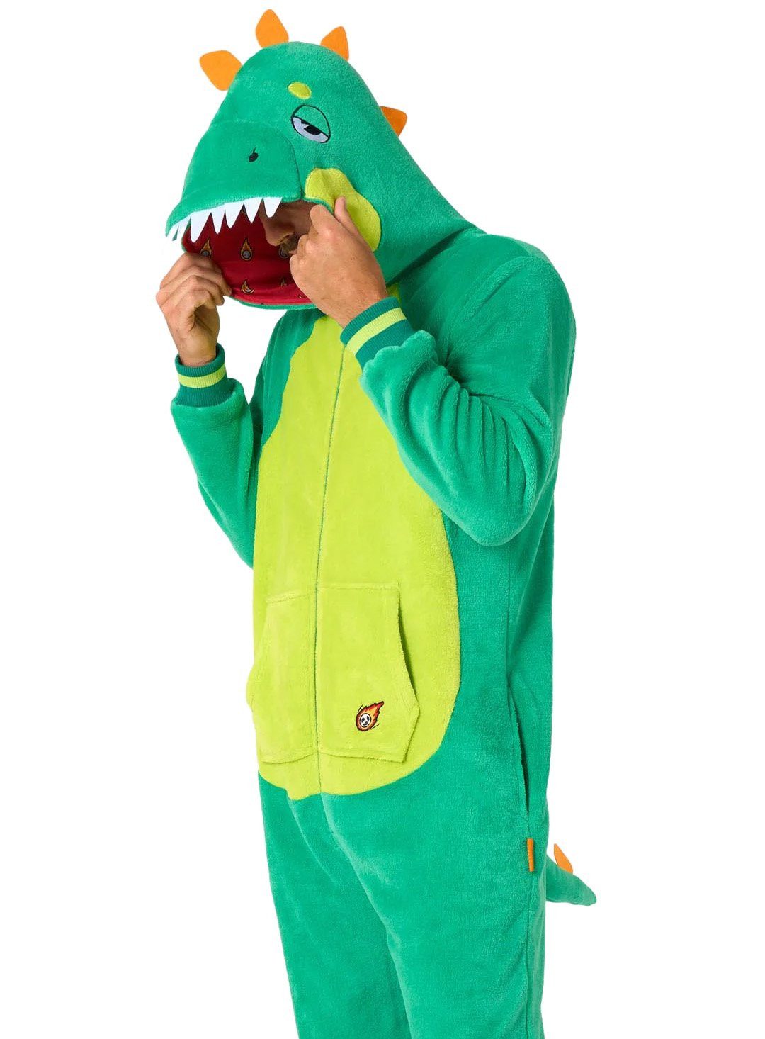 Opposuits Kostüm Dinosaurier Onesie, Der Overall beweist: jedes Tier eignet sich zum Kuscheln!