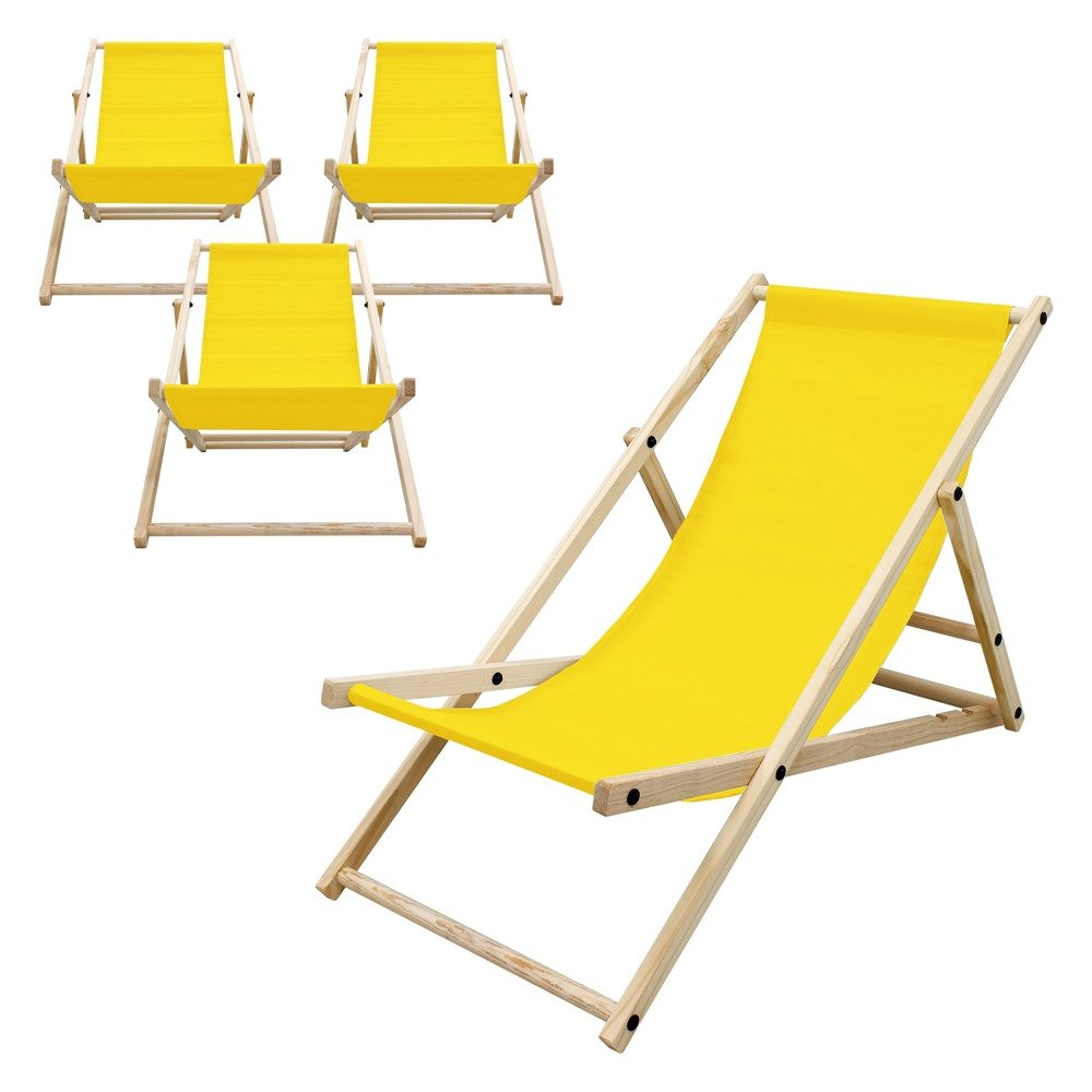 ECD Germany Gartenliege Holz Beachstuhl klappbarer günstig online kaufen