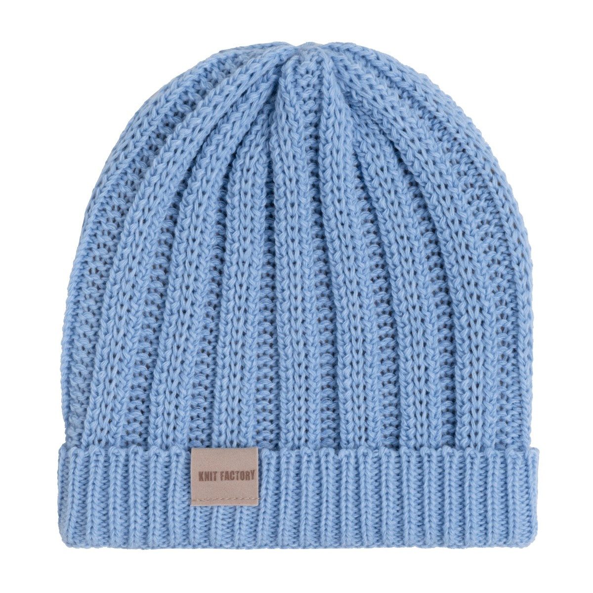 Strickmütze Nica Mütze Crystal Blue One Size Gestreift