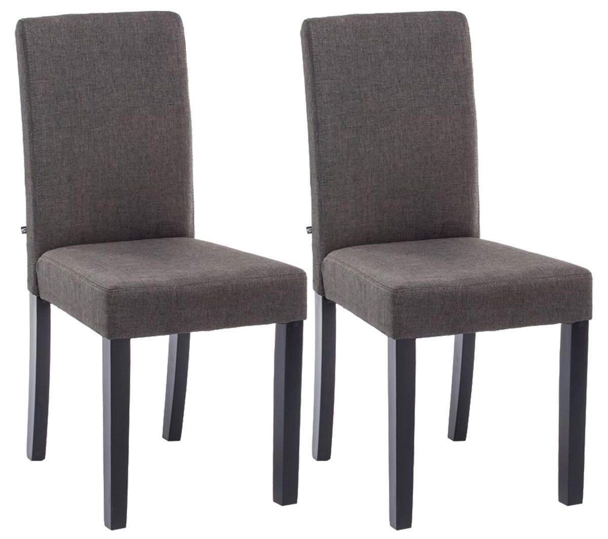 furnicato Esszimmerstuhl 2er Set Ina 91x41x47 cm schwarz Stoff Massivholz (2 St)