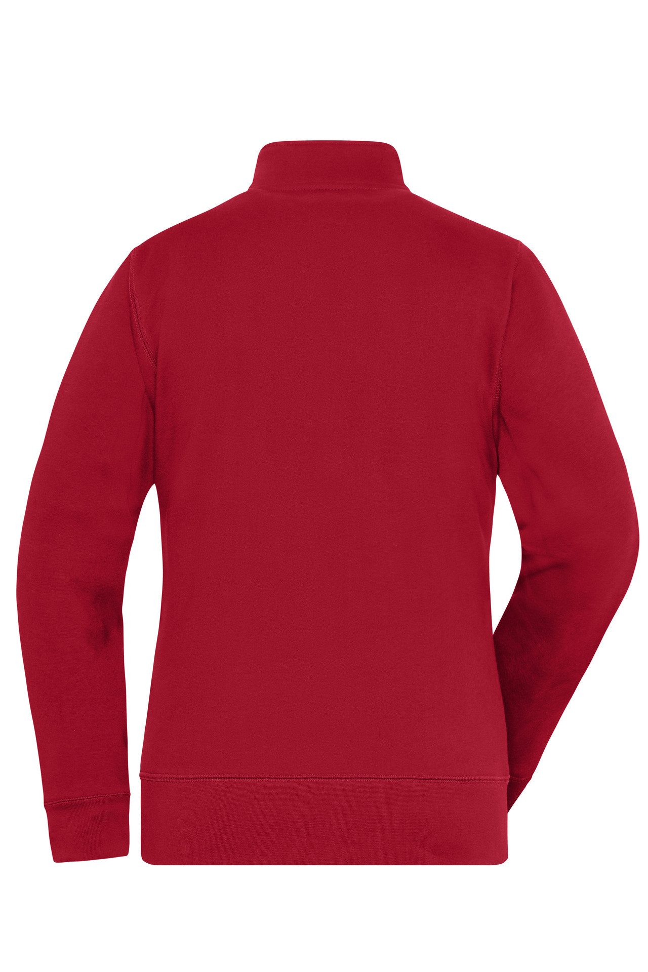James & Nicholson Sweatjacke Leicht taillierte Damen Doppeljacke im Materialmix JN1809 Innen warmer Fleece, außen angenehmer Baumwoll-Jersey – Bild 2 von 4