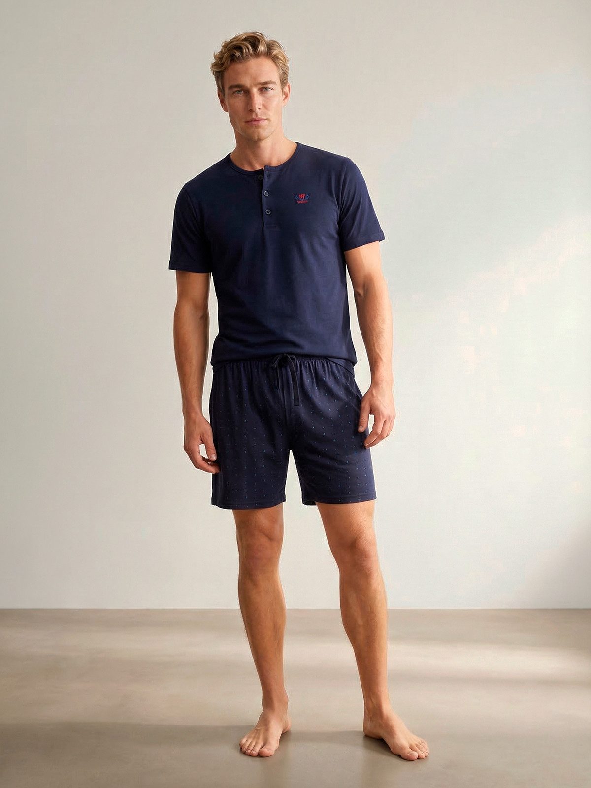 Henry Terre Shorty Robin Nightwear Pyjama Set Kurz
