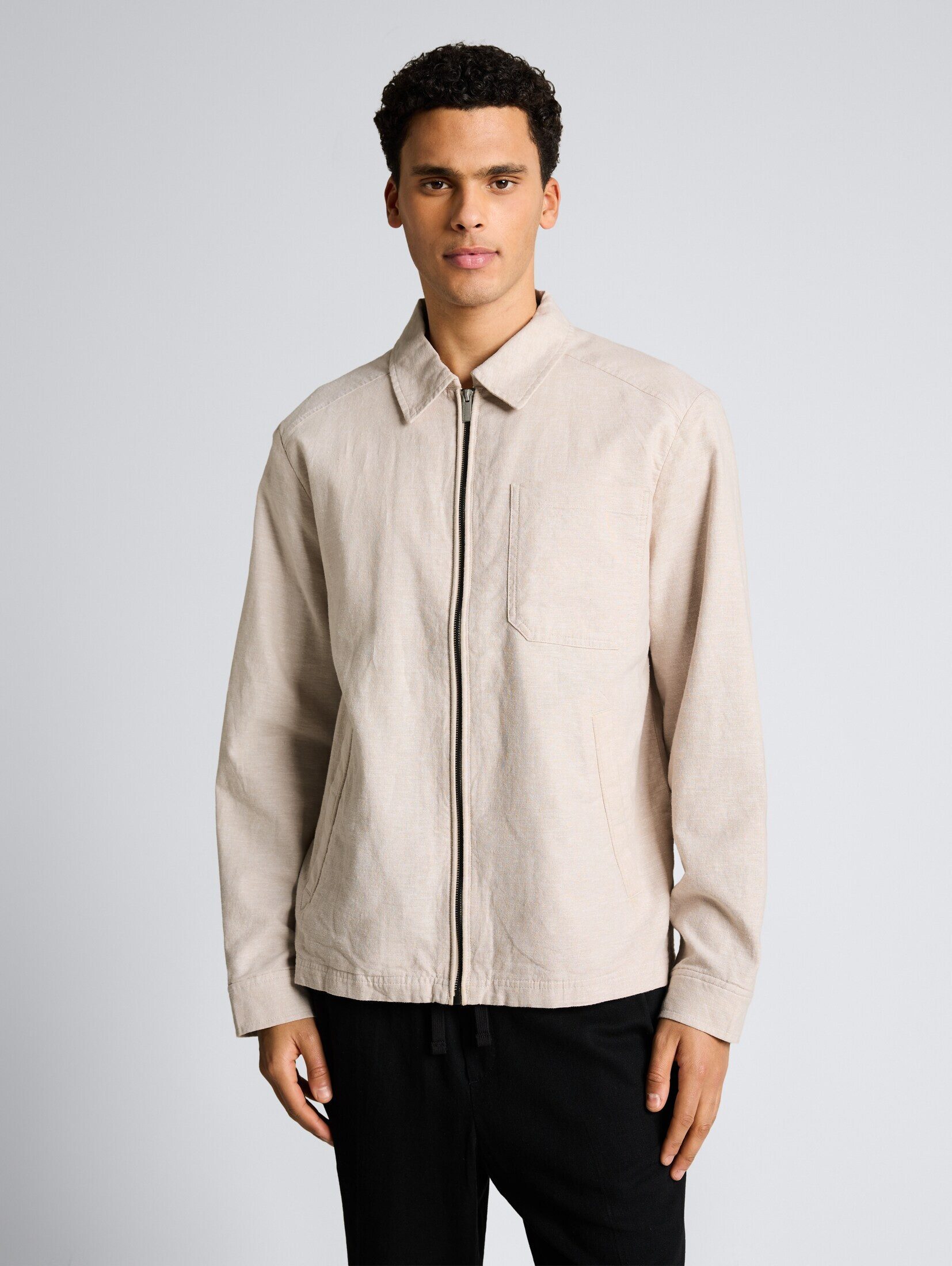 TOM TAILOR Outdoorjacke Jacken Hemdjacke mit Leinenanteil