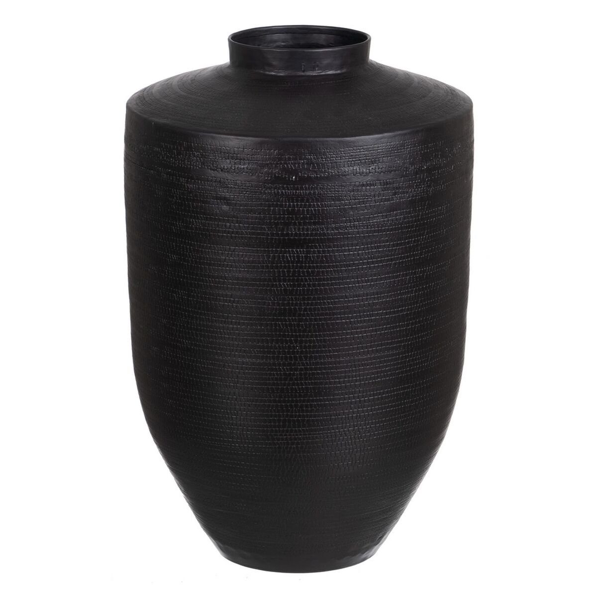 Bigbuy Dekovase Vase Schwarz Aluminium 26,5 x 26,5 x 41 cm