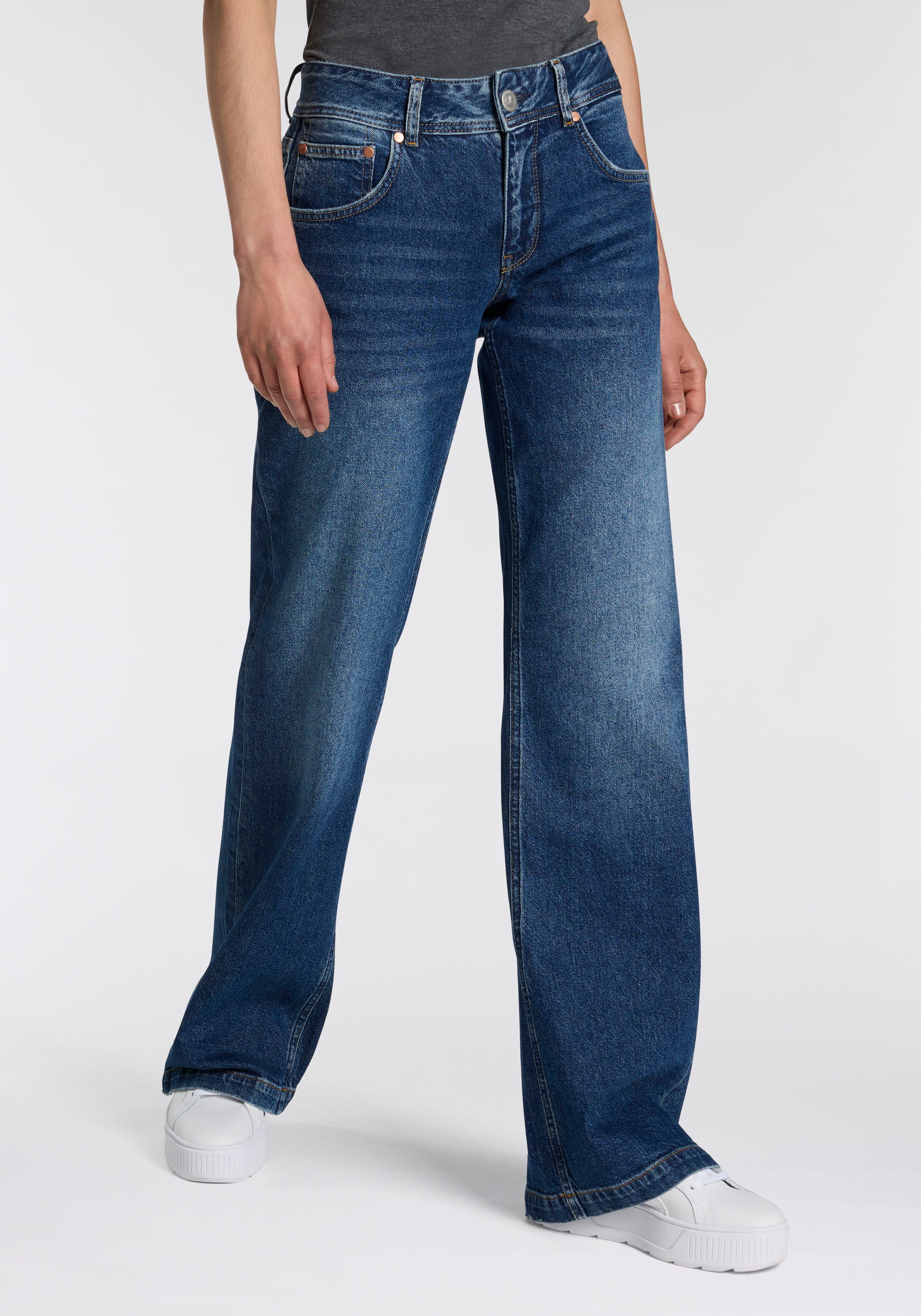 Herrlicher 5-Pocket-Jeans Edna Denim Flared Fit mit mittlerer Leibhöhe günstig online kaufen