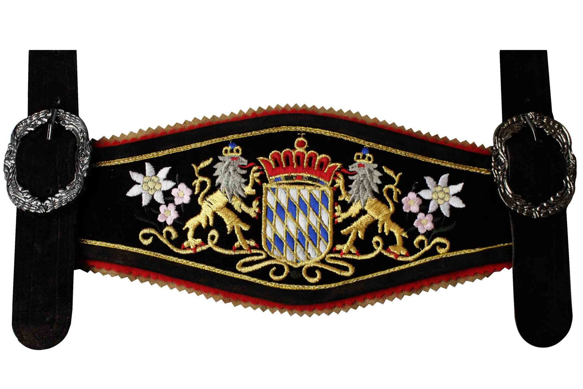 German Wear Hosenträger GWBayern-2 Lederhosen Hosenträger Bayerisches Wappen