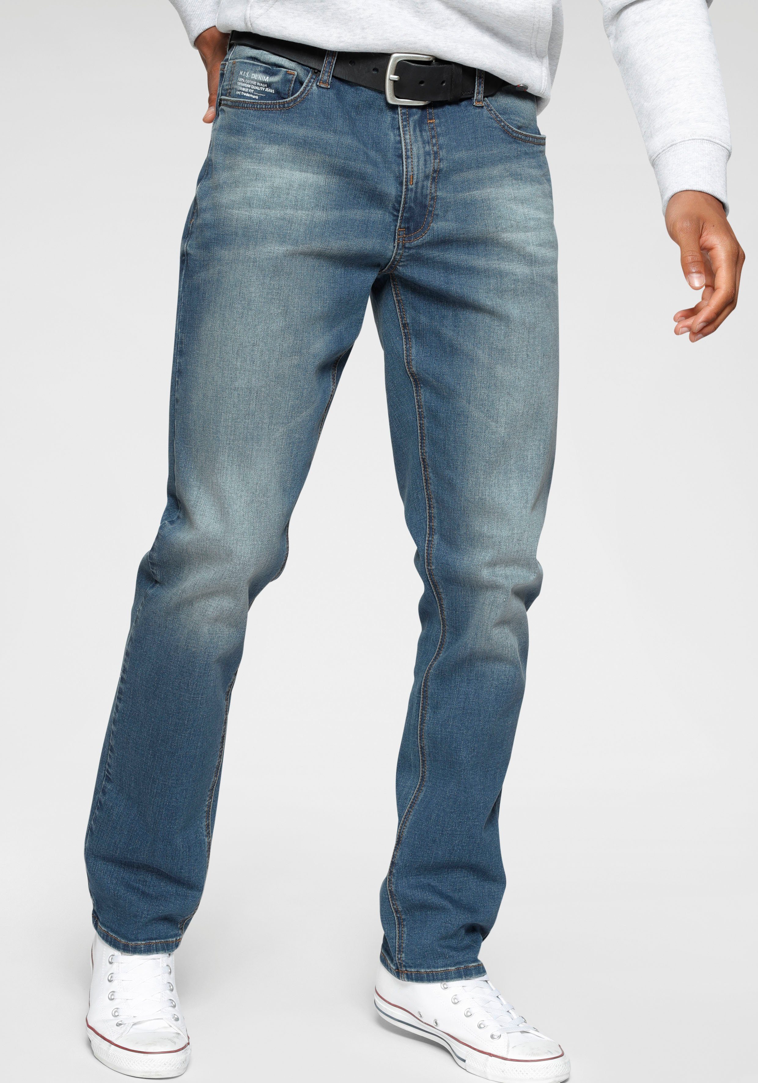 H.I.S Straight-Jeans DIX Ökologische, wassersparende Produktion durch Ozon Wash