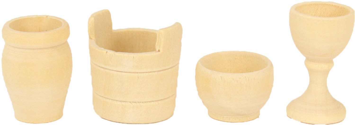FADEDA Krippen-Zubehör 4x FADEDA Miniaturset aus Z131-T, Höhe in cm: 2,5 (4 St)