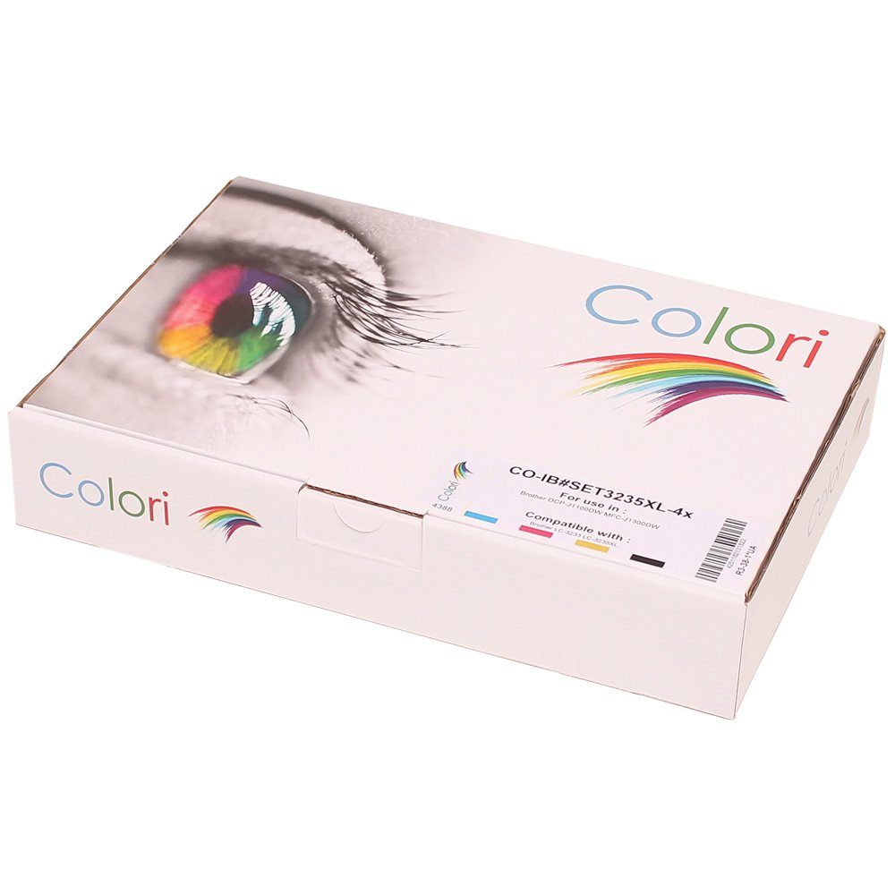 Colori Tintenpatrone (Kompatibles Set 4x Druckerpatrone für Brother LC-3233 LC-3235XL für Brother DCP-J1100DW MFC-J1300DW von Colori)