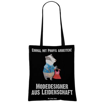 Mr. & Mrs. Panda Tragetasche Modedesigner Leidenschaft - Schwarz - Geschenk, Fashion Designer, Mod (1-tlg), Modisches Design