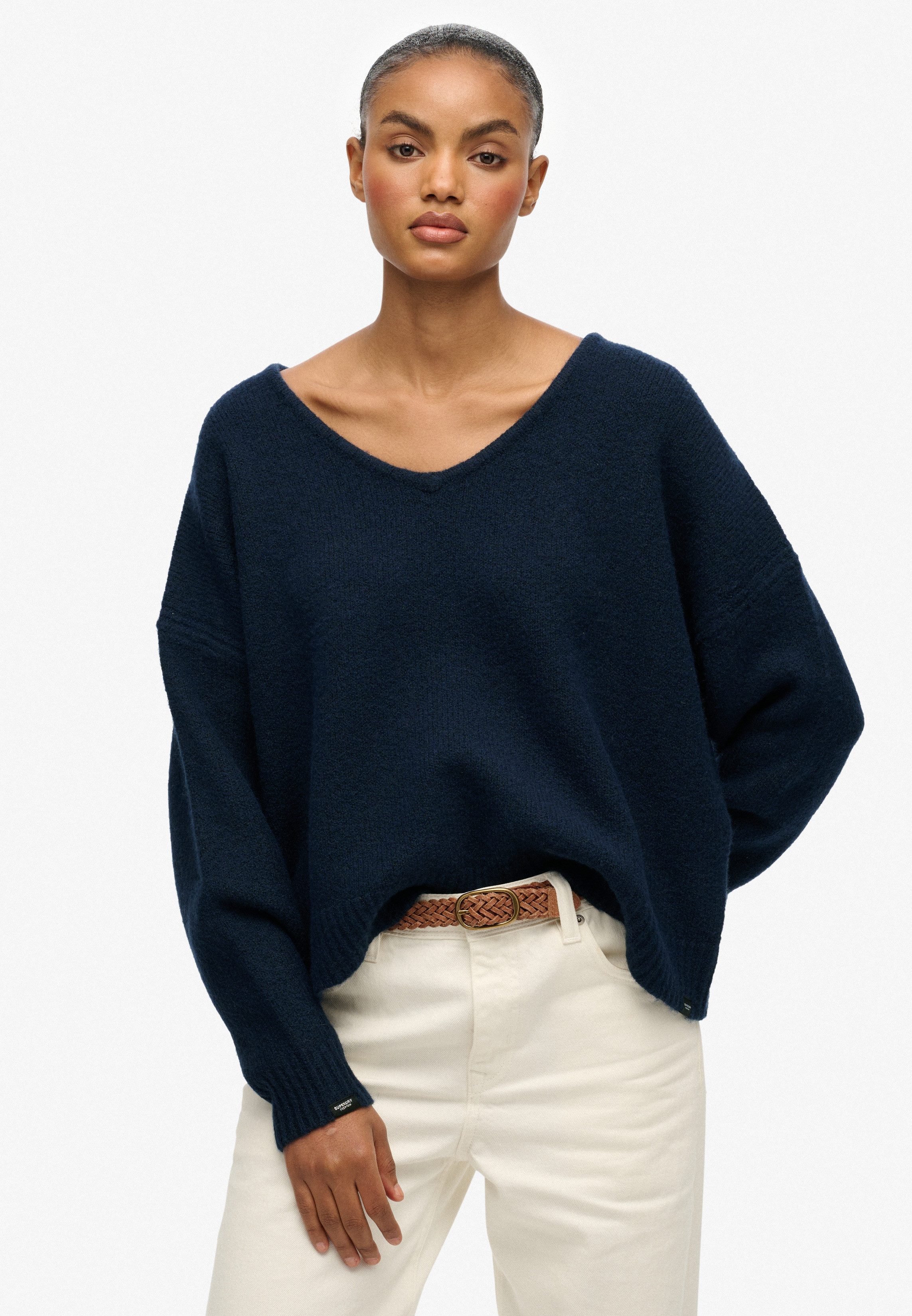 Superdry Strickpullover BRUSHED OS V NECK günstig online kaufen