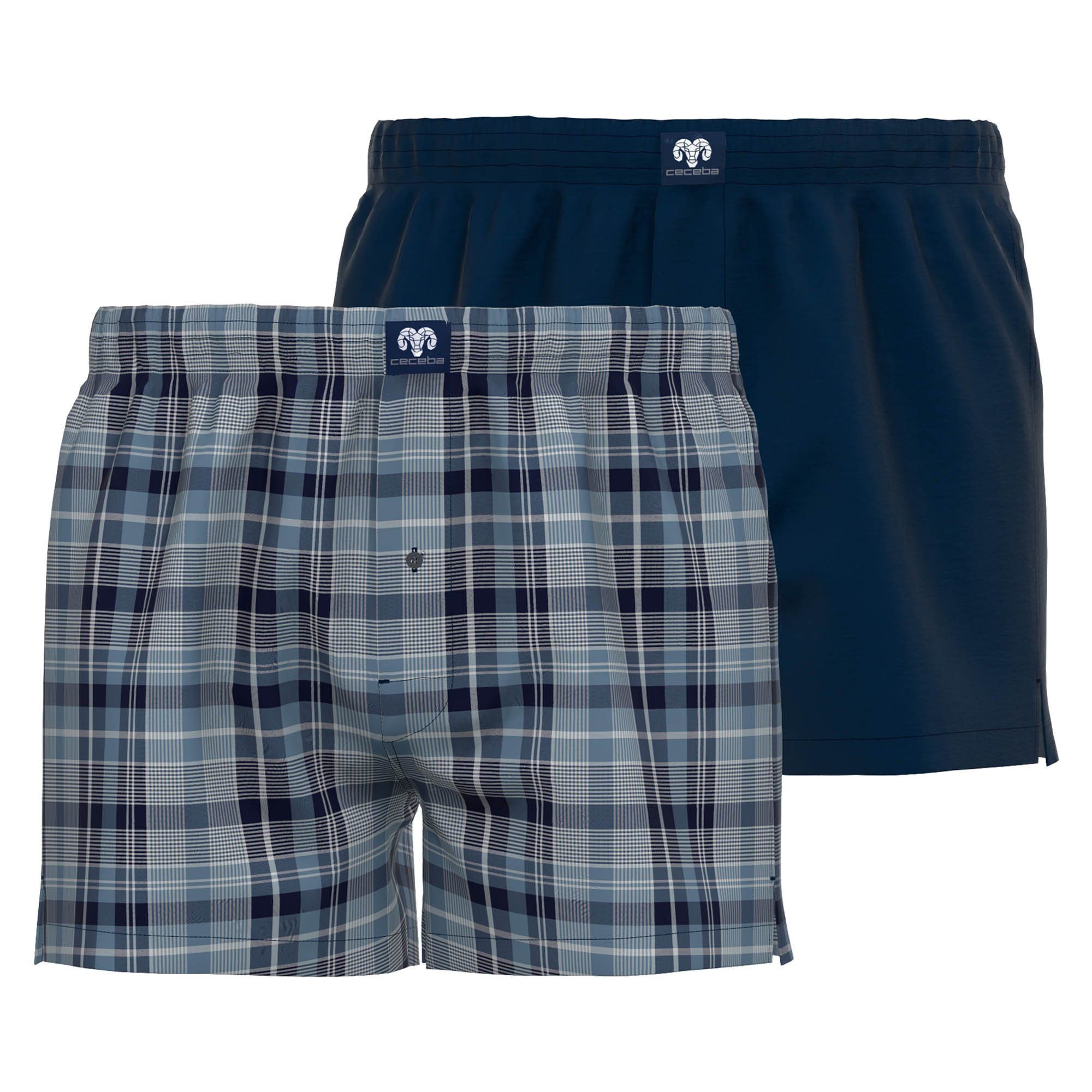 Boxershorts Herren Web-Boxershorts 2er Pack Baumwolle