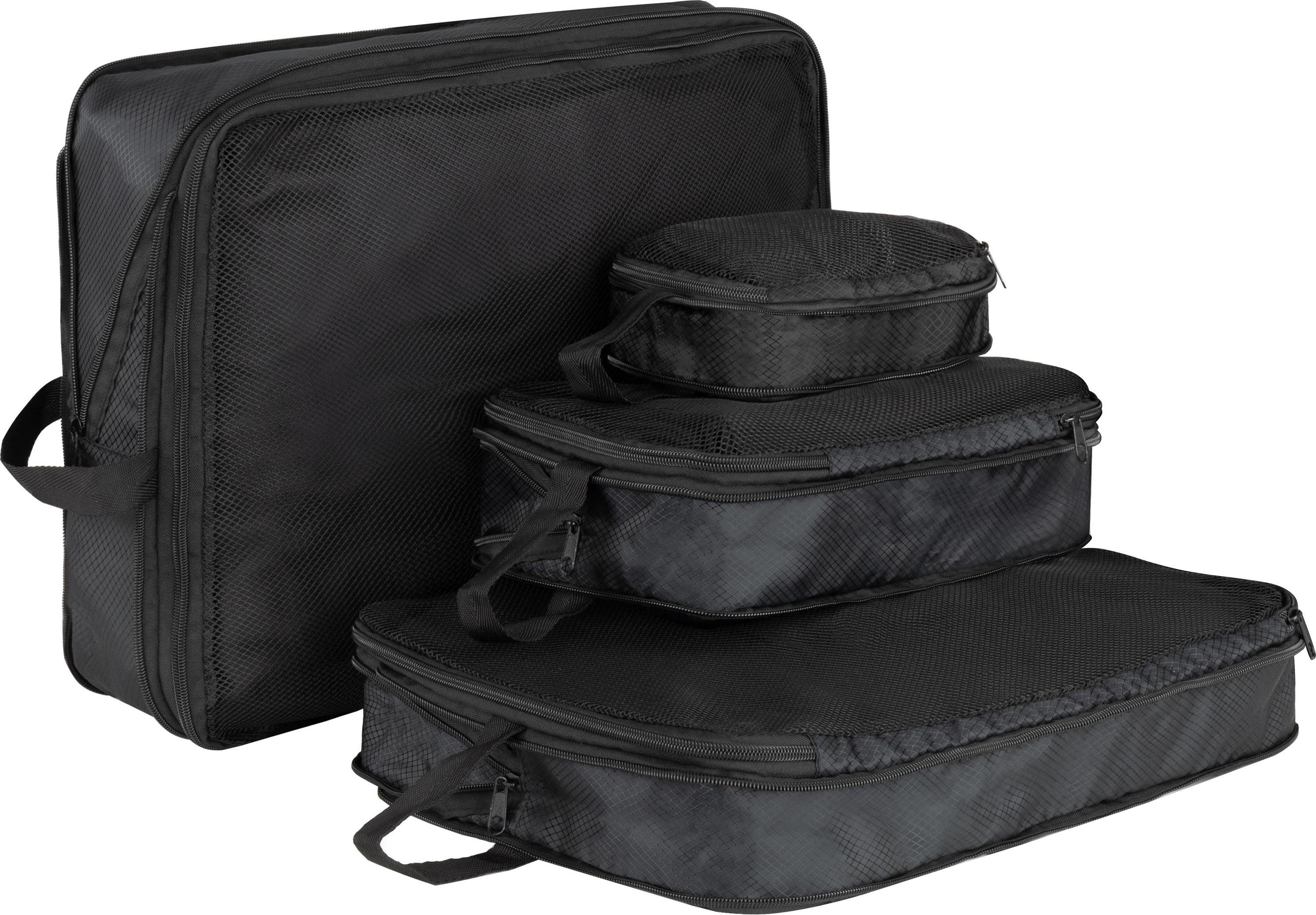 normani Kleidersack Wäschebeutel Kompressions-Packtaschen 4-teilig mit 4 Kleidertaschen (Set, Nuqui 4 St)