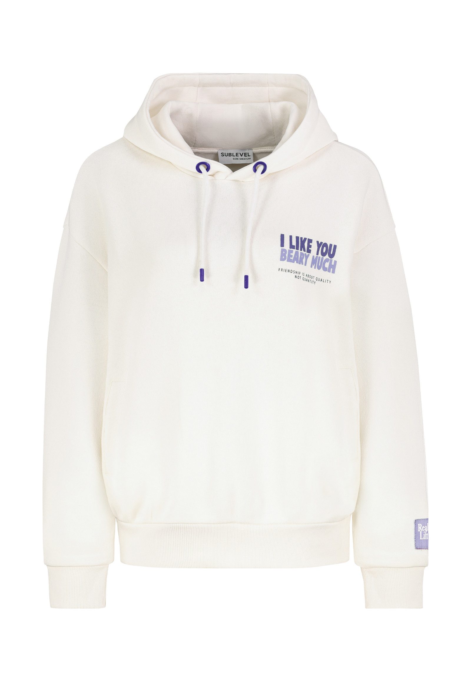 Kapuzenpullover Damen Hoodie mit schrägen Eingrifftaschen