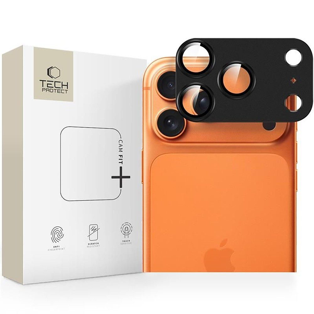 TECH PROTECT Kameraschutzglas Kameraschutz Linsenschutz Objektivschutz für iPhone 17 Pro, Spar-Set, 1 Stück, Aluminiumrahmen, Hartglas, kratzfest, passgenau – Bild 2 von 4