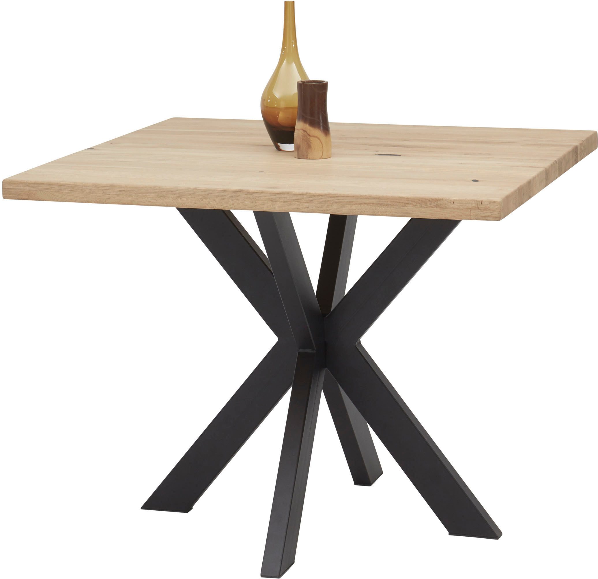 Stolkom Sp.z.o.o. Esstisch Micky, 100 cm in Eiche Massiv geölt, Tisch quadratisch
