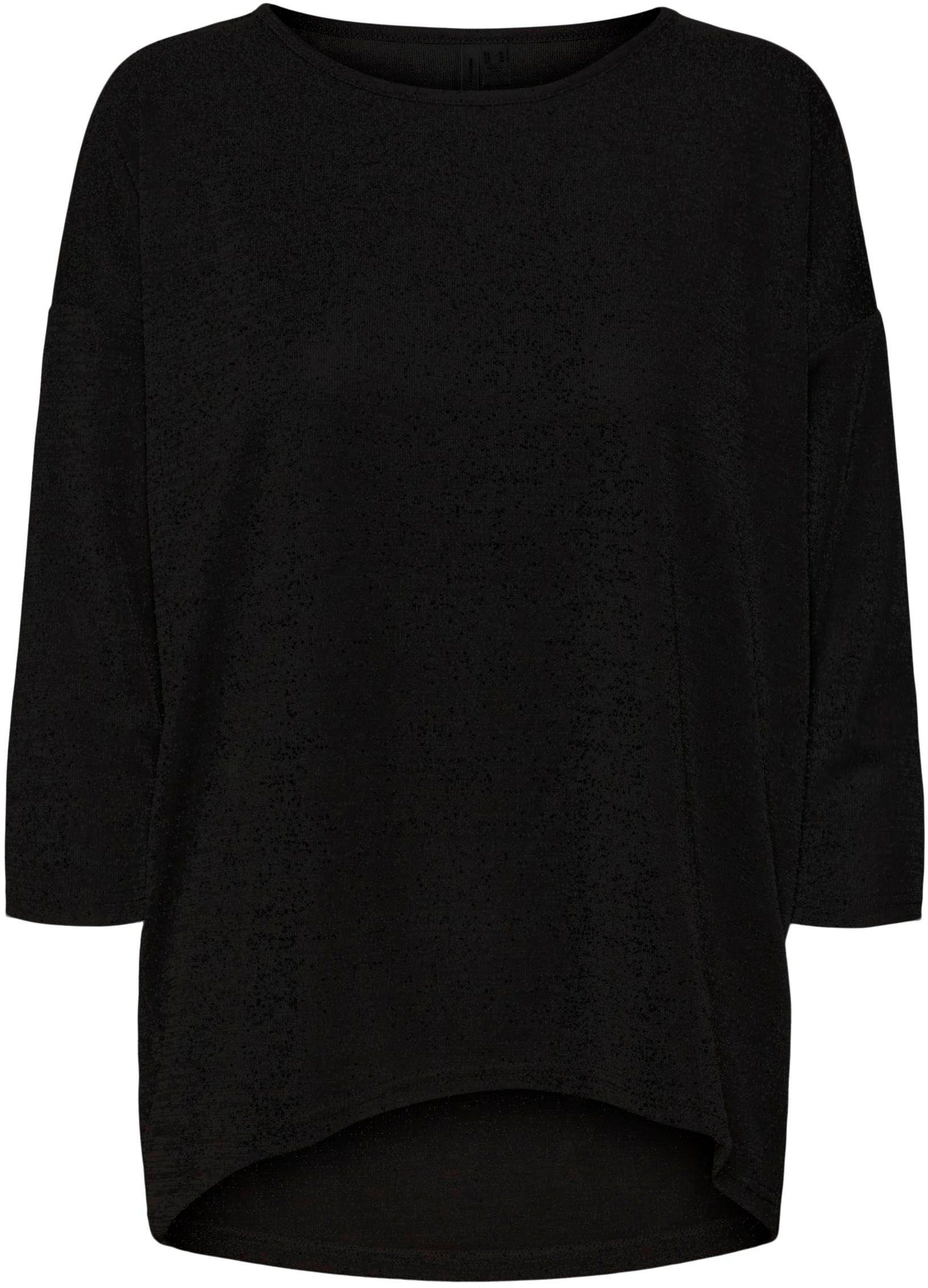 Vero Moda 3/4-Arm-Shirt VMMALENA 3/4 w. BLOUSE LUREX lurex black Glitzereffekt black mit JRS