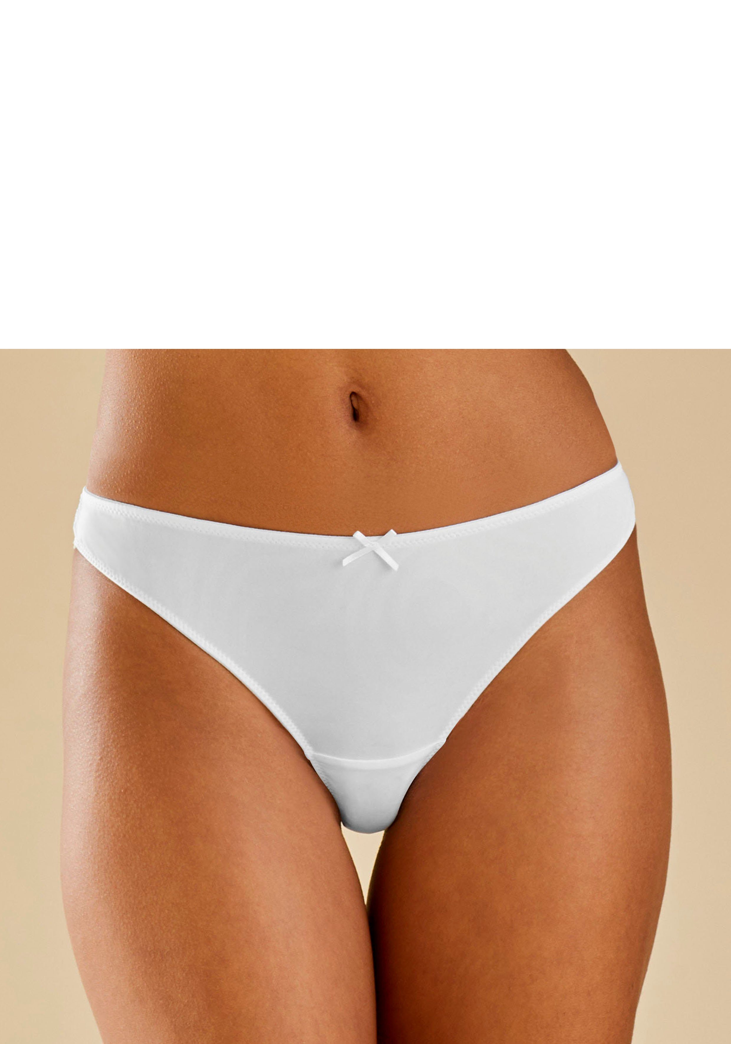 petite fleur String (Packung, 3 Stück) hinten komplett aus zarter Jacquardspitze