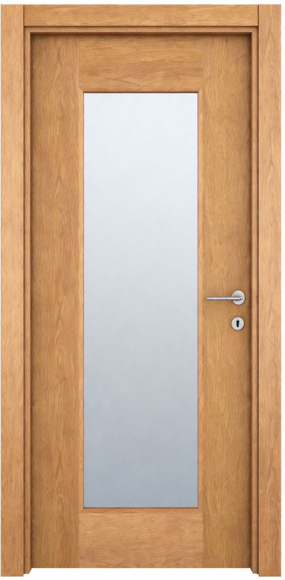 Xlmoebel Zimmertür Braune Innentür aus Holz mit Glas für verschiedene Räume, Made in Europa