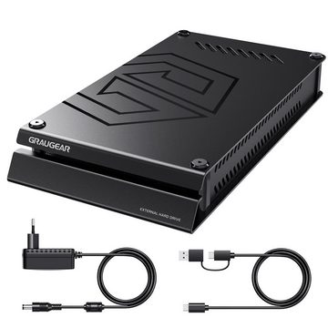GRAUGEAR G-3504-8TB externe Gaming-Festplatte, formatiert für Playstation 4 und 5, 8TB, 3,5 Zoll, USB-C, schwarz