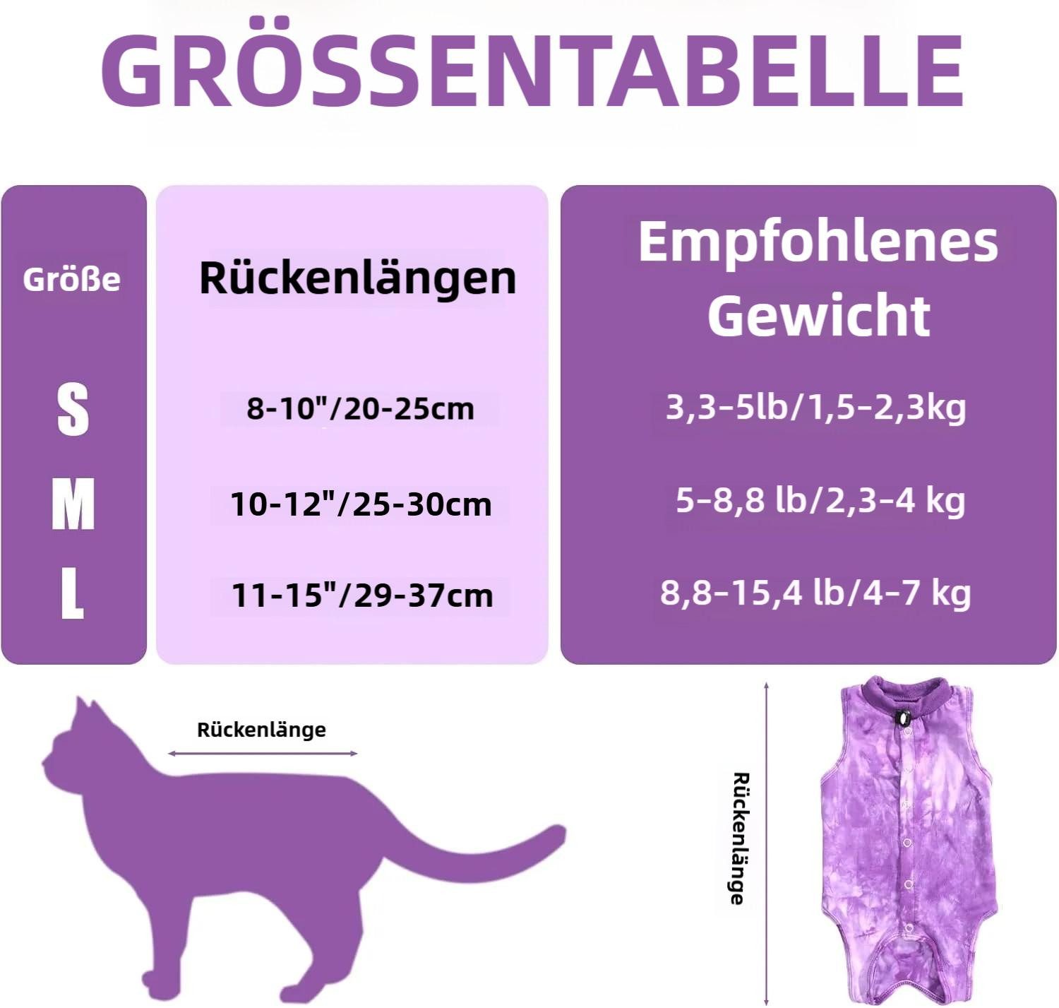 Beaface Tiermantel Erholungs-Katzenbody nach der Operation, medizinischer Schutzanzug, Erholungs-Halsband für Haustiere, Schutz nach der Operation