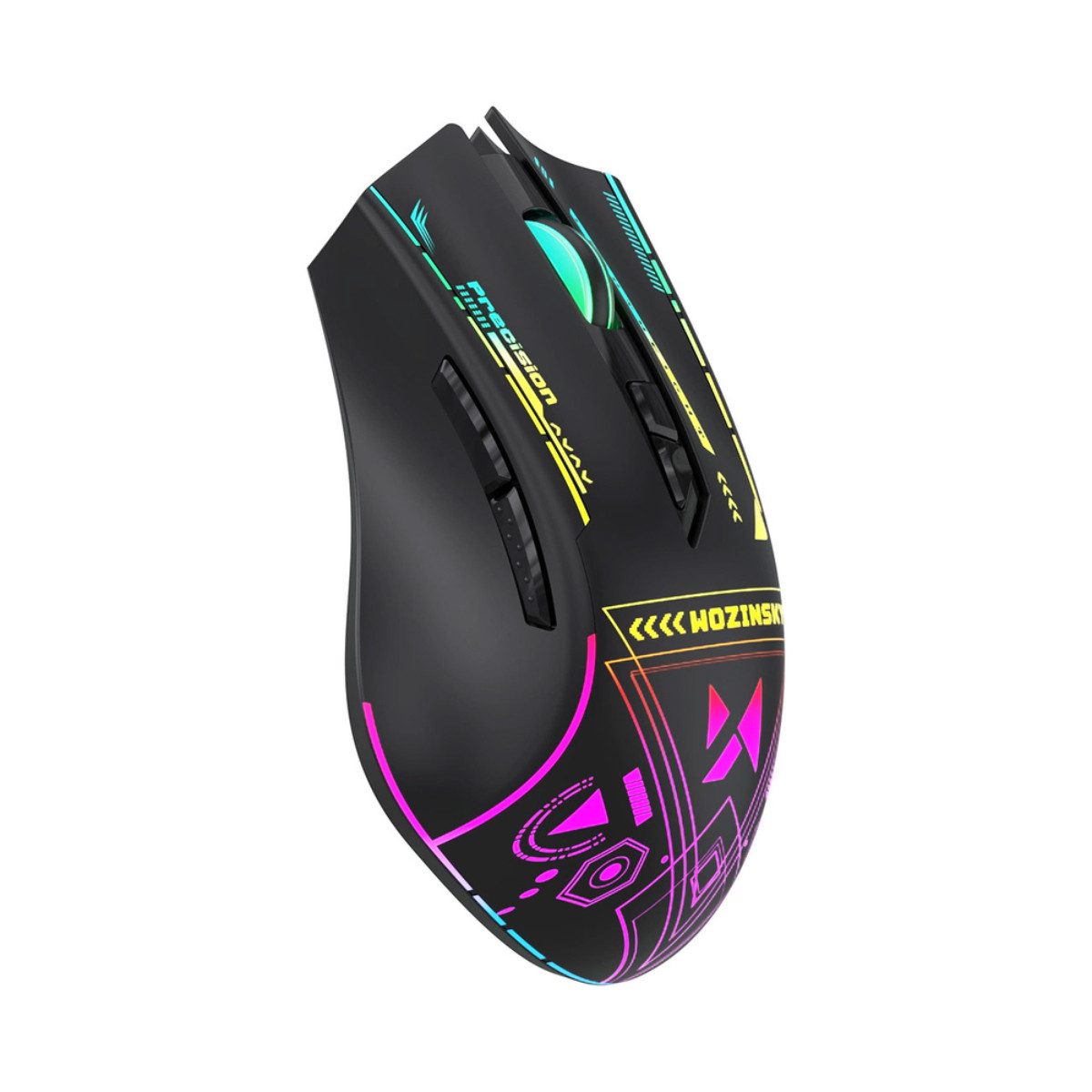 Wozinsky Gaming Mauspad WMGB-3200 (Einzelgerät), Kabellose RGB Gaming Maus 3200 DPI