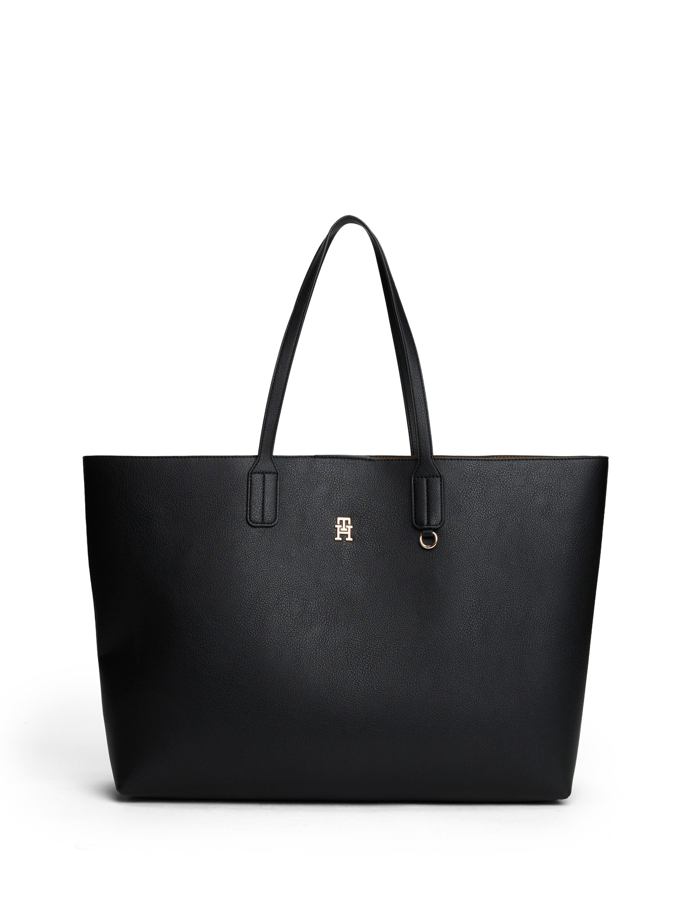 Tommy Hilfiger Tragetasche TH ICON TOTE (3-tlg., Herausnehmbare RV-Innentasche und RV-Außentäschchen), Damen Schultertasche mit herausnehmbarer RV-Innentasche