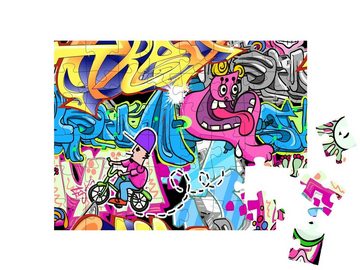 puzzleYOU Puzzle Wand, vollbedeckt mit Graffiti, 48 Puzzleteile, puzzleYOU-Kollektionen Graffiti