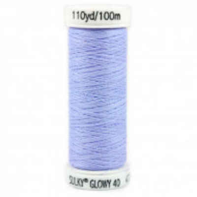 SULKY Nähgarn SULKY GLOWY 100m Snap Spulen - Farbe 206 Purple - leuchtet im Dunkeln Nähgarn, 100,00 m, erhältlich in 7 Pastelltönen - 100m Snap Spulen