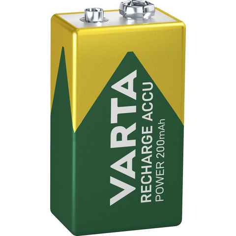 VARTA RECHARGE ACCU Power vorgeladener 9V NiMH Akku (200mAh) Batterie, (9 V, 1 St)