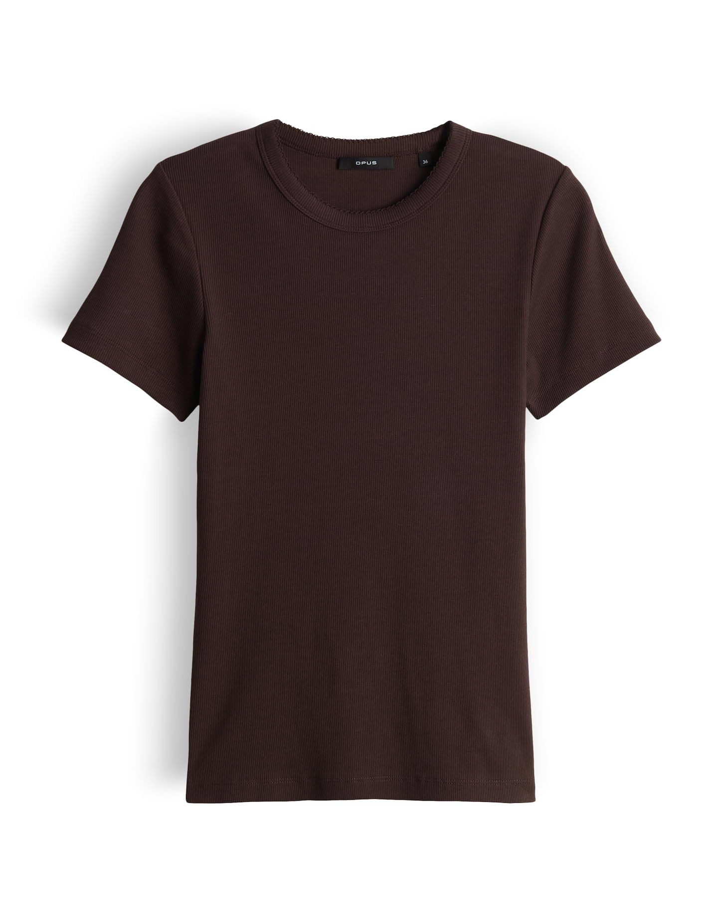 Kurzarmshirt Basicshirt aus Baumwoll Mix mit Muschelkante