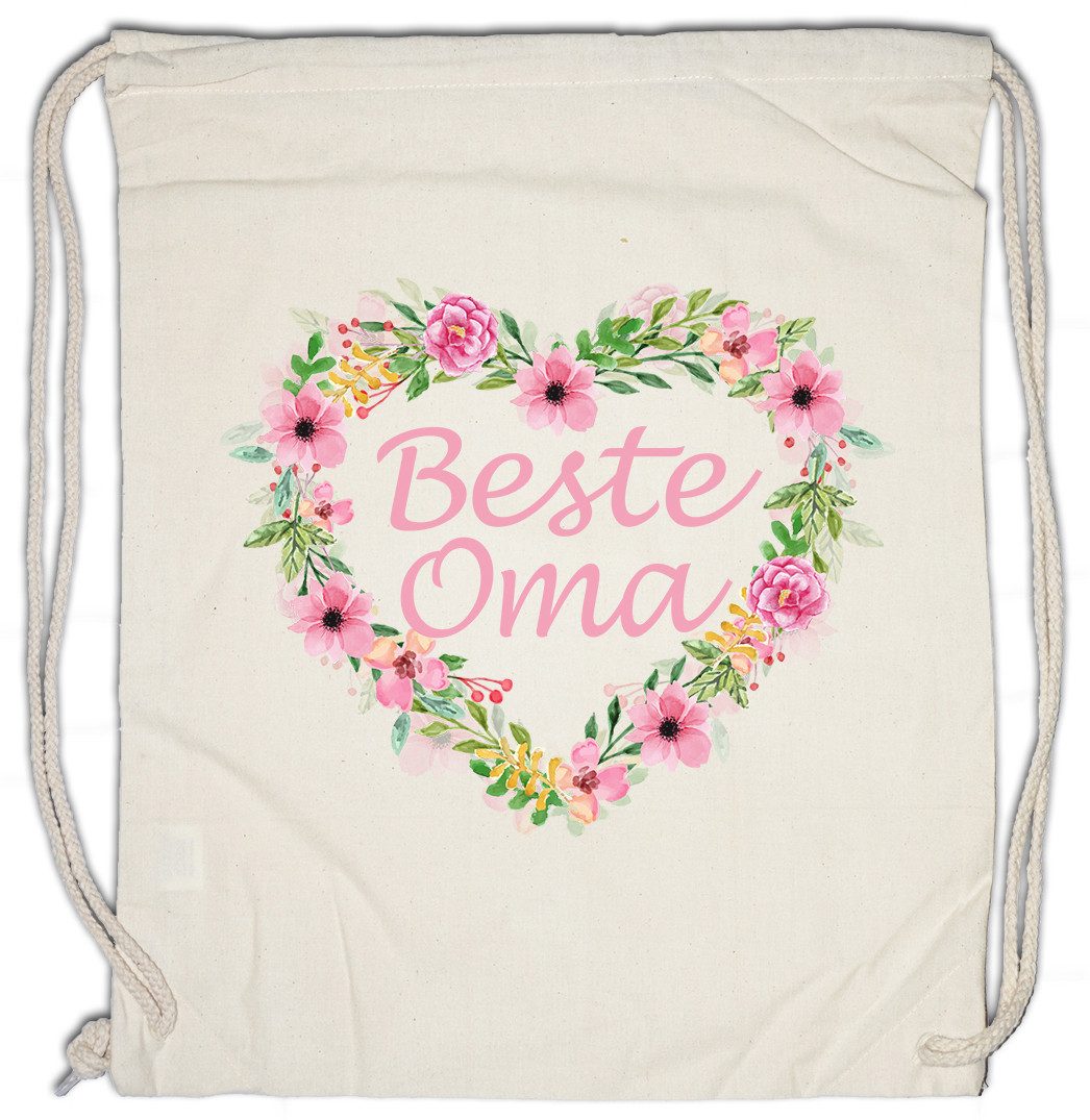 Turnbeutel Beste Oma Rosen Herz Turnbeutel I Omi Großmutter Enkelkind Granny