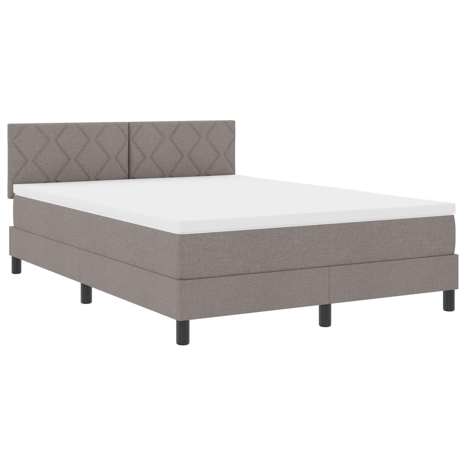 vidaXL Bett Boxspringbett mit Matratze Taupe günstig online kaufen