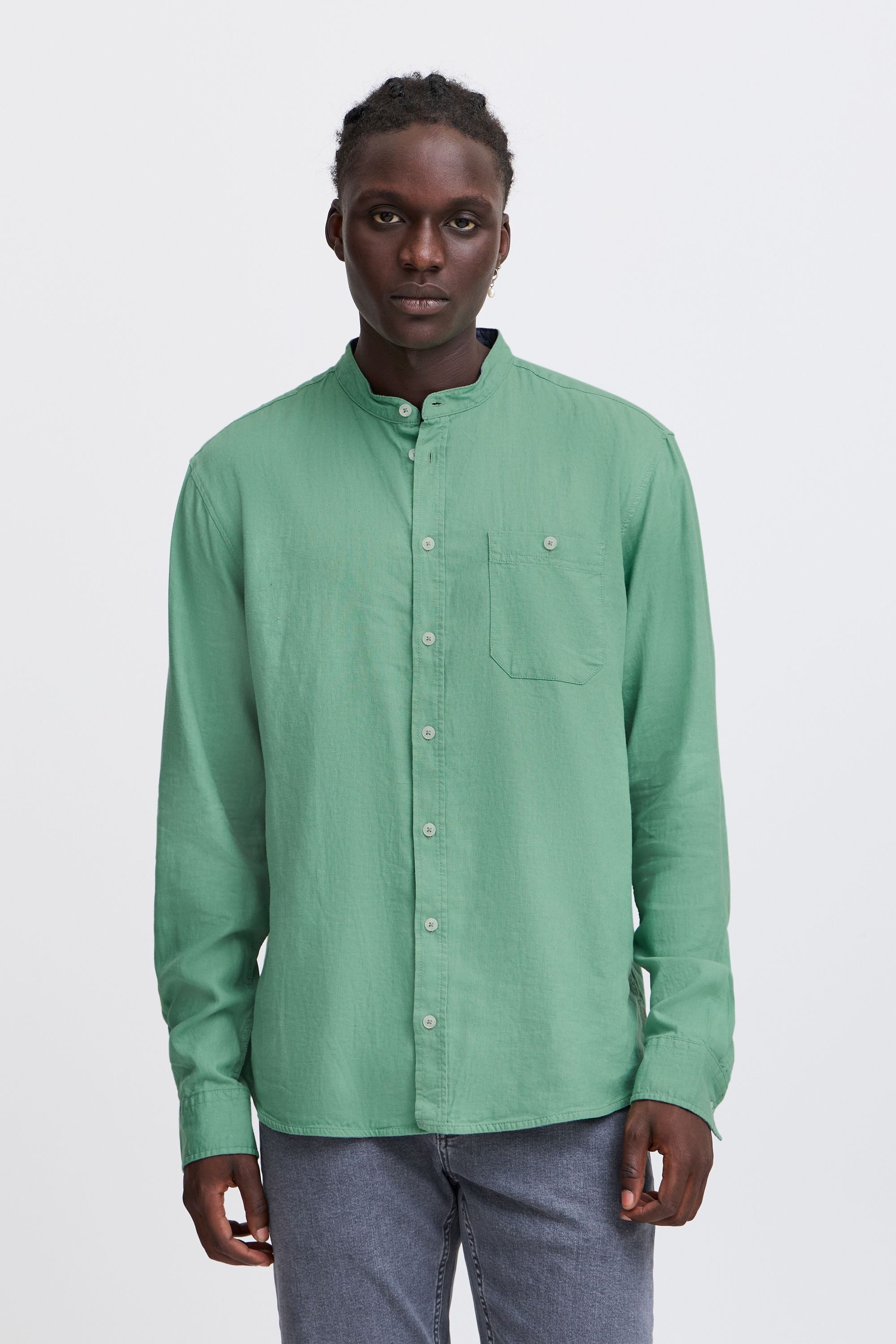 Blend Langarmhemd BHBobby Shirt mandarin Stilvolles günstig online kaufen