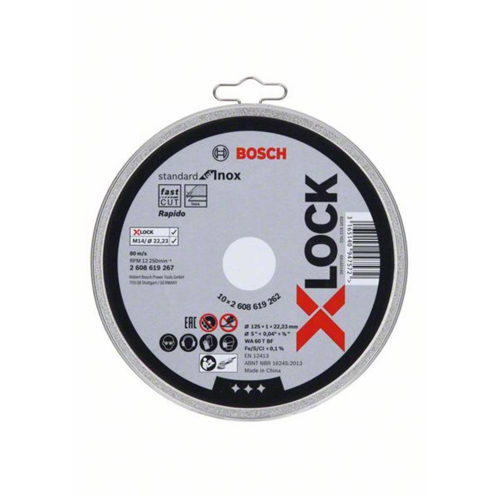 BOSCH Trennscheibe Trennscheibe X-LOCK Inox Standard gerade for WA