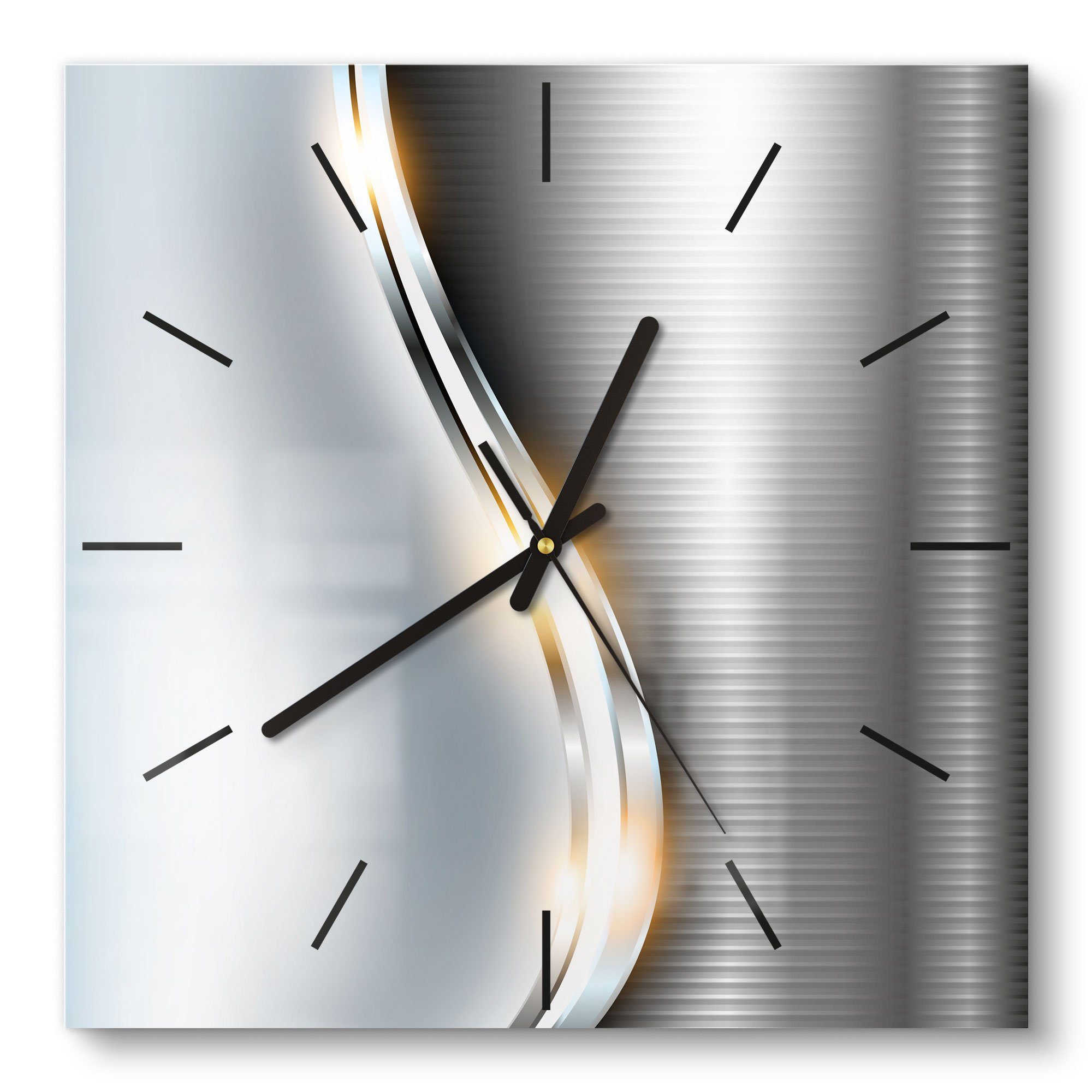 DEQORI Wanduhr 'Elegantes Vektordesign' (Glas Glasuhr günstig online kaufen