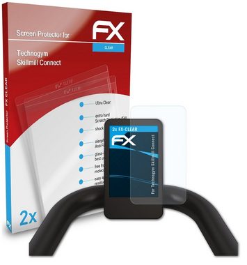 atFoliX Schutzfolie Displayschutz für Technogym Skillmill Connect, (2 Folien), Ultraklar und hartbeschichtet