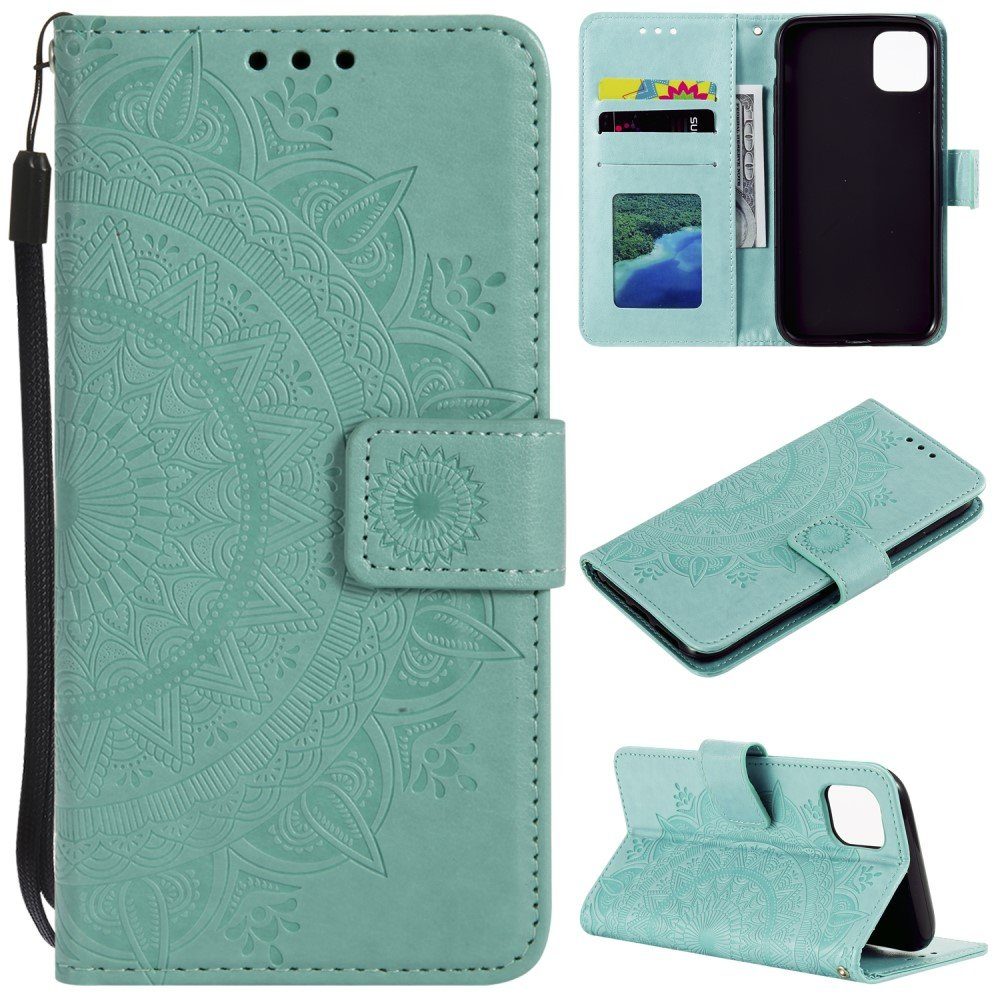 CoverKingz Handyhülle Hülle für Apple iPhone 13 Pro Handyhülle Flip Case Cover Tasche, Klapphülle Schutzhülle mit Kartenfach Schutztasche Motiv Mandala